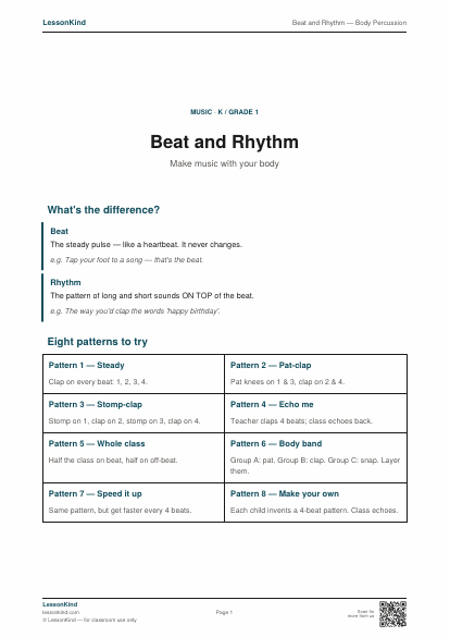 Preview of Beat and Rhythm — Body Percussion