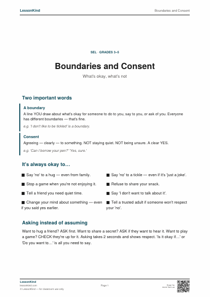 Preview of Boundaries and Consent