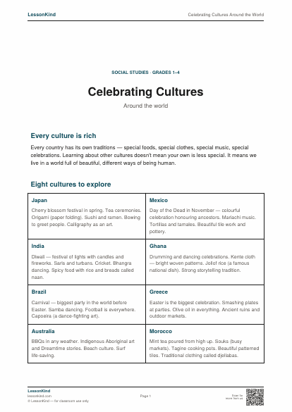 Preview of Celebrating Cultures Around the World