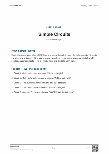 Preview of Building Simple Circuits