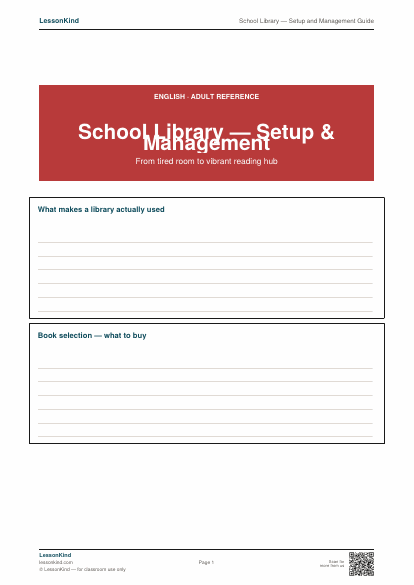 Preview of School Library — Setup and Management Guide