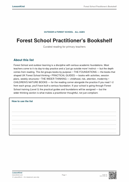 Preview of Forest School Practitioner's Bookshelf