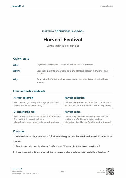 Preview of Harvest Festival