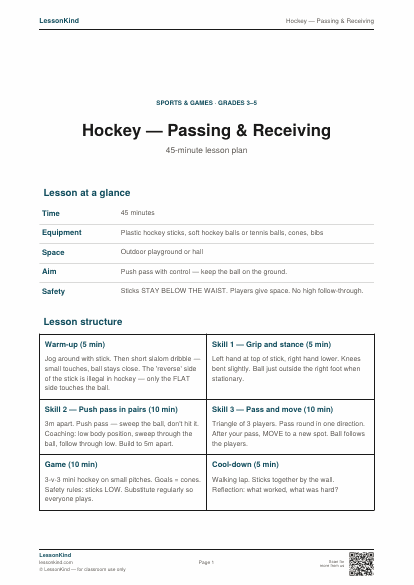 Preview of Hockey — Passing & Receiving