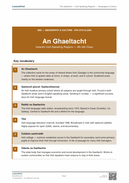 Preview of The Gaeltacht — Irish-Speaking Regions — Geography & Culture