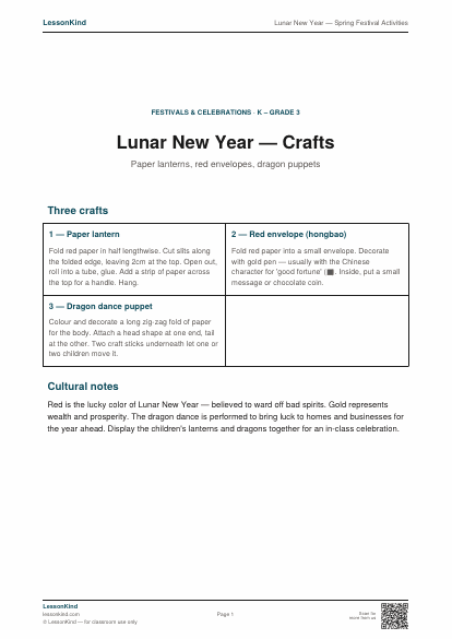 Preview of Lunar New Year — Spring Festival Activities