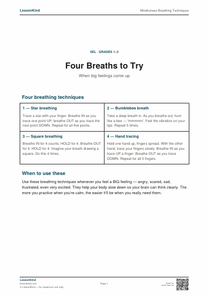 Preview of Mindfulness Breathing Techniques