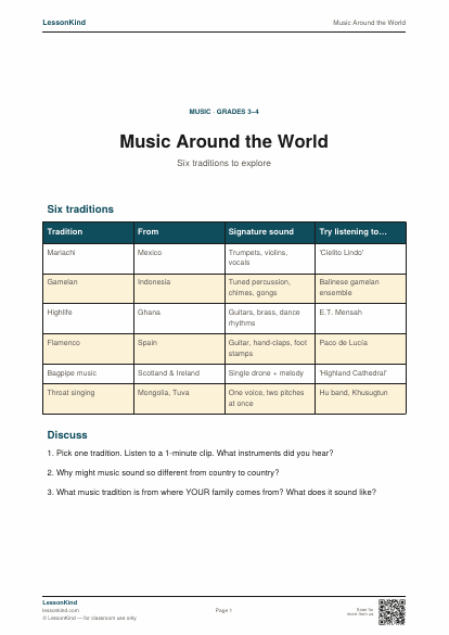 Preview of Music Around the World