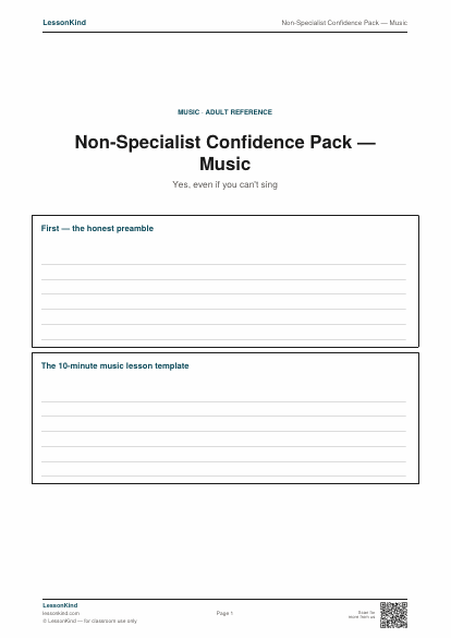 Preview of Non-Specialist Confidence Pack — Music