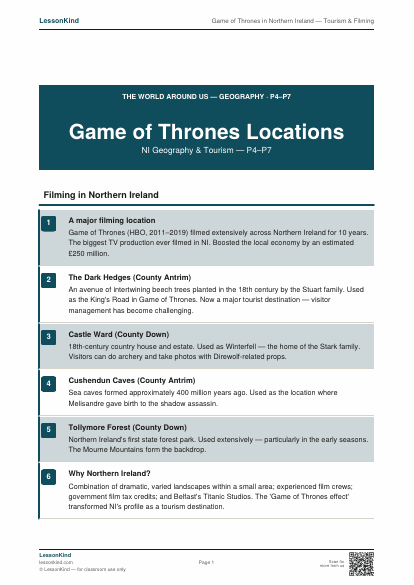 Preview of Game of Thrones in Northern Ireland — Tourism & Filming