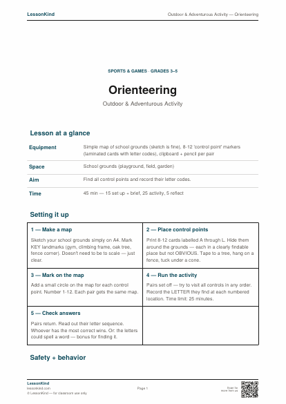 Preview of Outdoor & Adventurous Activity — Orienteering
