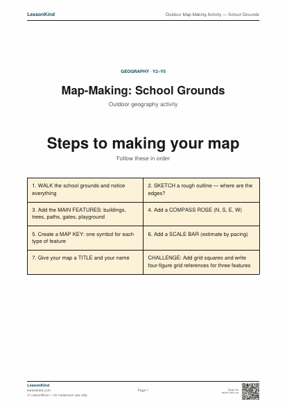 Preview of Outdoor Map-Making Activity — School Grounds