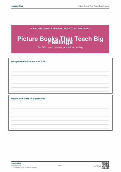 Preview of Picture Books That Teach Big Feelings