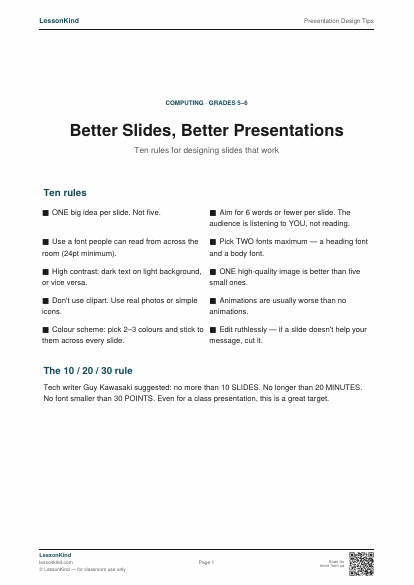 Preview of Presentation Design Tips