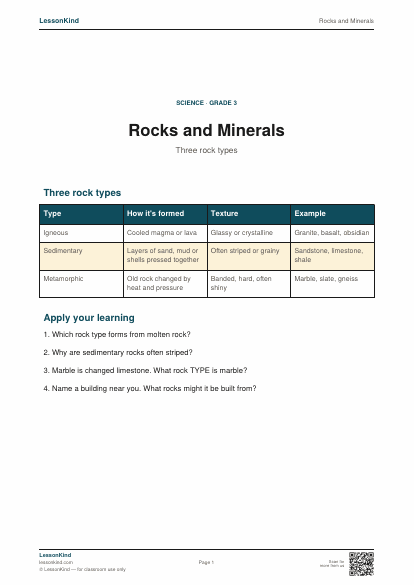 Preview of Rocks and Minerals