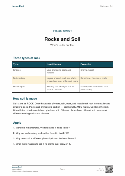 Preview of Rocks and Soil