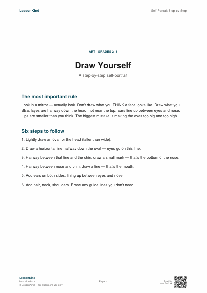 Preview of Self-Portrait Step-by-Step