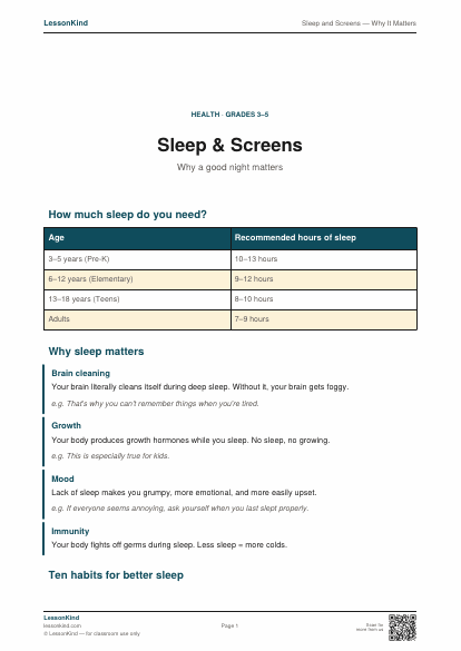 Preview of Sleep and Screens — Why It Matters