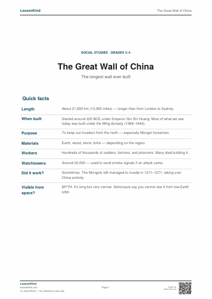 Preview of The Great Wall of China