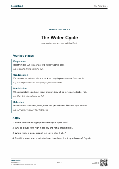 Preview of The Water Cycle