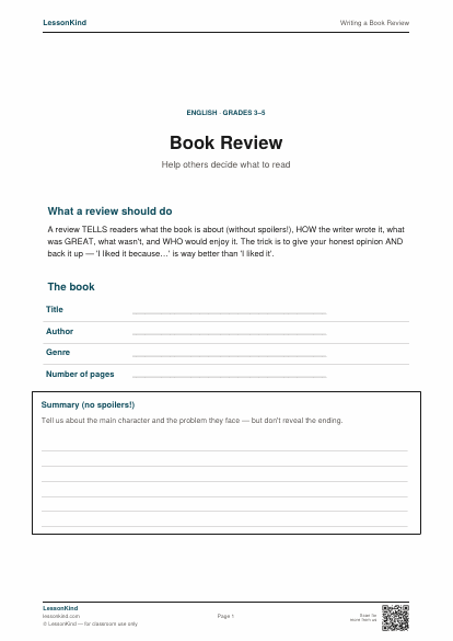 Preview of Writing a Book Review